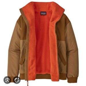 Patagonia Tan and Orange Fleece Jacket